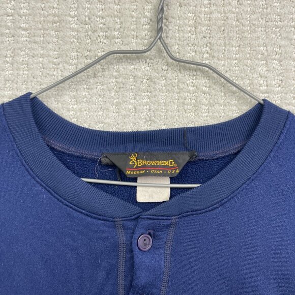 Vintage Browning Jacket Mens Polar Fleece Pull Over Outdoors Hunting 90s Read - Picture 6 of 13